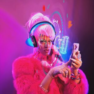 Acid Betty Instagram - ⚡️Does this phone take me to the year of @barbie ‘cause this year ain’t werkin’!💥
•
@unicornskincosmetics VIVID Soaking Spectrums drips, Paper lashes and liquid liner💦
@vulpinicvestements drip choker
@vie.lette custom Unicorn Nail Gloves 💅🏻