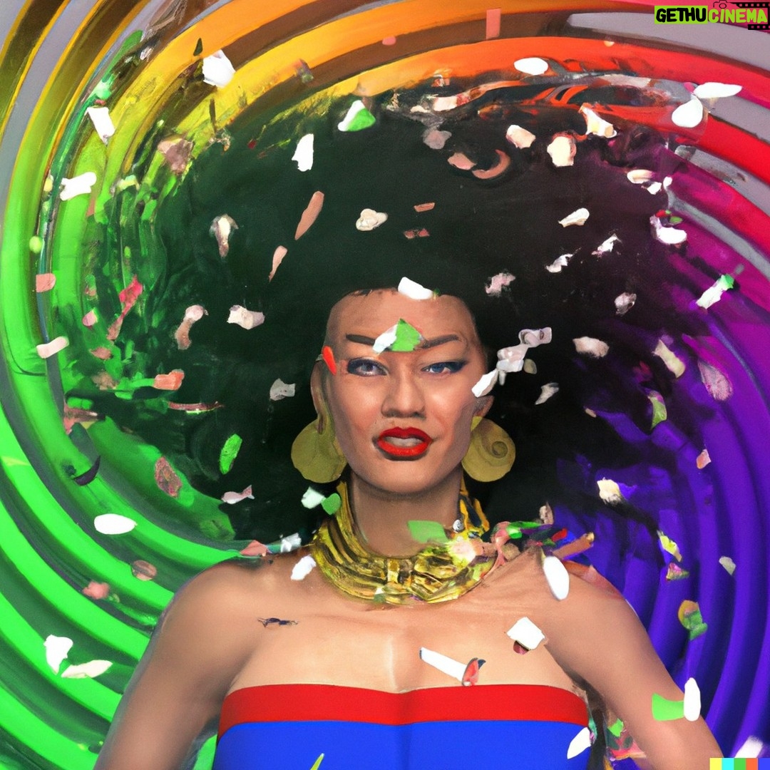 Acid Betty - 854 Likes - Photoshop AI unleashed chaos: Acid Betty caught in a 90's rainbow pride typhoon, proudly rocking fan-delivered patches, badges, and pins on the most vibrant coat ever! 🌈💥
Get ready for a nostalgic blast of pride! 🌀🌈💊☠️ Smells like Pride spirit is in the air!
Get ready to scroll through my baffling attempts at other AI-generated images. Brace yourself for a WTF-level of mind-bendingly terrible creativity! 😱🎨🙈