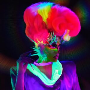 Acid Betty Instagram - I'm serving you full-on NEON Realness, inspired by my iconic @rupaulsdragrace Season H8 look. It's a UV madness extravaganza, and I'm here to show you how it's done! 🙃⚡️🐠

I'm dipping into the electrifying NEON Party Monster Palette, a creation from @unicornskincosmetics that's truly out of this world! With its bold pigments and UV magic, I'm taking this transformation to a whole new level. 🎨💄💥

And of course, it wouldn't be complete without the striking Liquid Liners. Anarchy, Provocateur, Misfit, Disruptor, and Mischief are painting my face and adding mesmerizing details to my lashes. Available exclusively at @unicornskincosmetics , these liners are absolute game-changers! 🔮🖋️

To top off this fierce look, I'm adding a sprinkle of Mermaid Fine and Chunky Unicorn Skin, also from Unicorn Skin Cosmetics, to make sure I'm shining like a true star. ✨🧜‍♀️

And don't forget, my fabulous dragon nail gloves are provided by none other than the glover to the stars, @vie.lette ! 🐉💅

So, my darlings, are you ready to dive into the neon rebellion with me? Stay tuned for this sensational transformation and be prepared to be amazed! 🌈🔥

#NEONRealness #HausOfAcid #UnicornSkinCosmetics #ElectrifyingTransformation #UVMadness #DragonNailGloves