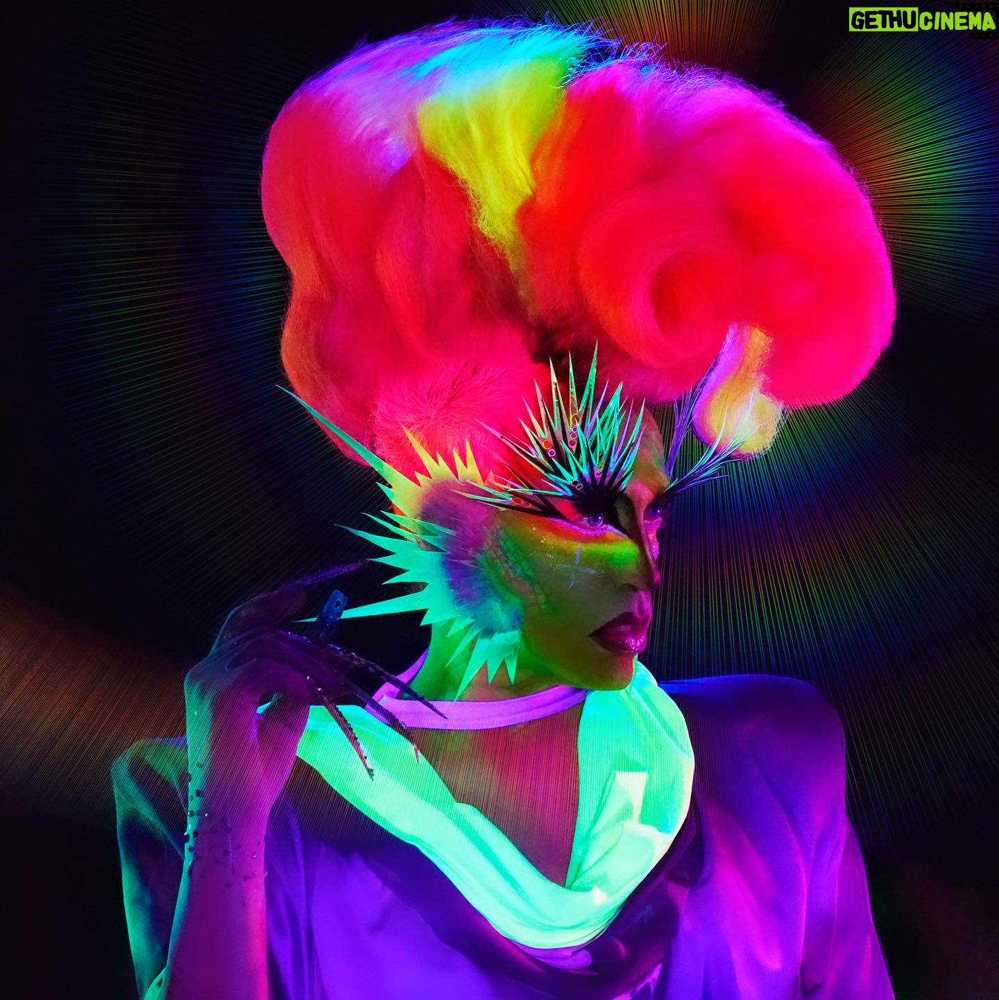 Acid Betty - 1.6K Likes - I'm serving you full-on NEON Realness, inspired by my iconic @rupaulsdragrace Season H8 look. It's a UV madness extravaganza, and I'm here to show you how it's done! 🙃⚡️🐠
I'm dipping into the electrifying NEON Party Monster Palette, a creation from @unicornskincosmetics that's truly out of this world! With its bold pigments and UV magic, I'm taking this transformation to a whole new level. 🎨💄💥
And of course, it wouldn't be complete without the striking Liquid Liners. Anarchy, Provocateur, Misfit, Disruptor, and Mischief are painting my face and adding mesmerizing details to my lashes. Available exclusively at @unicornskincosmetics , these liners are absolute game-changers! 🔮🖋️
To top off this fierce look, I'm adding a sprinkle of Mermaid Fine and Chunky Unicorn Skin, also from Unicorn Skin Cosmetics, to make sure I'm shining like a true star. ✨🧜♀️
And don't forget, my fabulous dragon nail gloves are provided by none other than the glover to the stars, @vie.lette ! 🐉💅
So, my darlings, are you ready to dive into the neon rebellion with me? Stay tuned for this sensational transformation and be prepared to be amazed! 🌈🔥
#NEONRealness #HausOfAcid #UnicornSkinCosmetics #ElectrifyingTransformation #UVMadness #DragonNailGloves