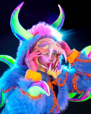 Acid Betty Instagram - 🐺 Grandma, what fluorescent teeth you have! 🌈
✨
Have you checked out the newest, baddest collection in town – the NEON Party Monster?! 🎉 It's my very first palette, and it's a total game-changer! 🌈

This epic collection includes:

11 mesmerizing UV-reactive liquid liners
A fabulous 15-piece brush set
And if you're a super freak like us, a 50-watt black LED blacklight to light up your life! 💡
Get ready to unleash your inner party monster with this electrifying lineup! Visit unicornskincosmetics.com @unicornskincosmetics to grab yours now. 🦄✨ #NeonPartyMonster #MakeupMagic #UnicornSkinCosmetics