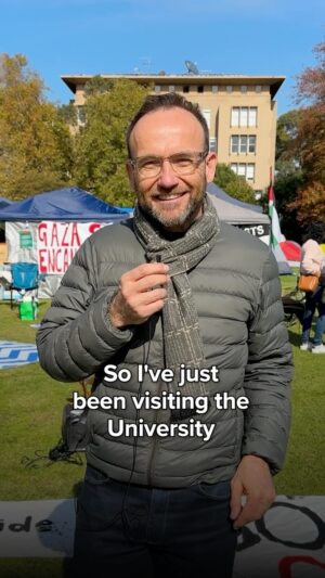 Adam Bandt Instagram - When I visited @unimelbforpalestine’s Campus Encampment for Gaza today, I saw the best of us.   I saw community, solidarity and an unwavering commitment to justice for Palestine.   Peaceful actions like these on campus are at the centre of the biggest movements of our time.   These students are on the right side of history. The Greens back them. The PM should too.

If you can get down and drop off some food or supplies to a campus near you, please do. You’ll leave believing that a better world is possible.   @elleninmelbourne  @samantharatnam  @angelicapanopoulos_greens