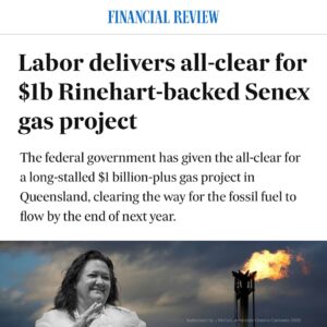 Adam Bandt Instagram - Nine gas projects. Five coal projects. 

That's how many fossil fuel projects have been approved since the Albanese Government came to office. 

The International Energy Agency has said no new coal, oil and gas projects can be built in order to reach net zero by 2050. 

But Labor care more about lining the pockets of billionaires like Gina Rinehart and the fossil fuel CEOs.