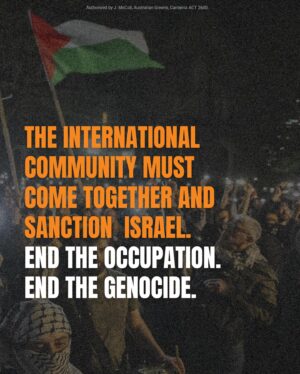 Adam Bandt Instagram - The international community must come together and sanction Israel.

End the invasion, end the genocide and end the occupation.