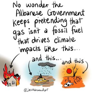 Adam Bandt Instagram - Louder, for those in the Labor Government.

Incredible artwork, as always, by @jessharwoodart 🎨