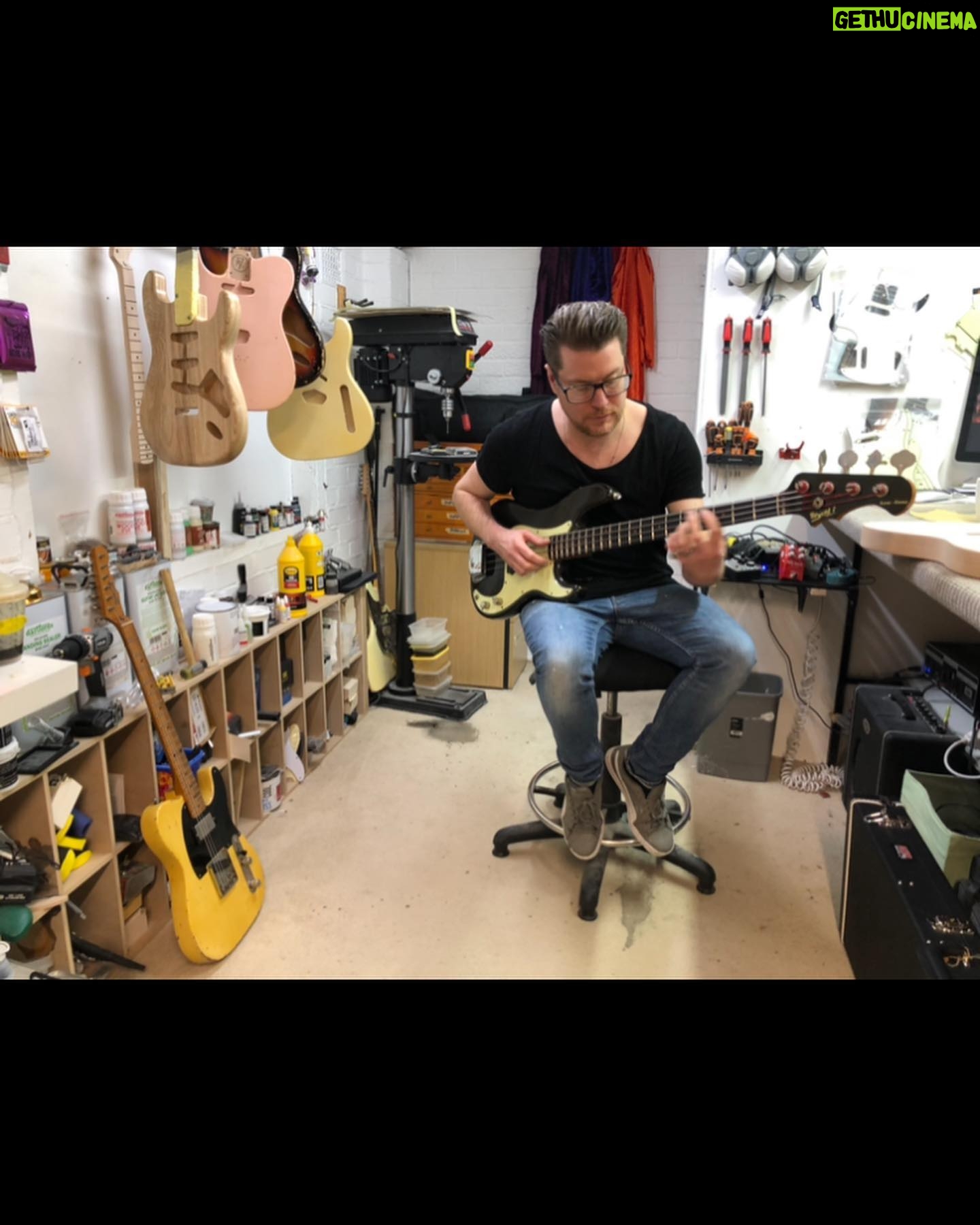 Adam Prendergast - 7.6K Likes - First met Dave 20 years ago when he played guitar in my brothers band. Ive always looked up to him as an amazing musician and lovely guy. Little did I know one day that he would hand craft my dream bass. Thank you for listening to my endless ramblings about what would make my ideal bass and leading the way with your unmatched knowledge of all that is vintage. If you love vintage instruments you will love all that is @regent7guitars. You need to see and play them to believe how incredible they are. This is just the beginning for you Dave and I’m so proud to own your first Low Tone. (swipe to see the genius at work)🖤
