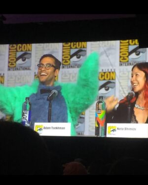 Adam Tsekhman Instagram - Six years ago today, I was lucky enough to grace the Comic Con stage as Beebo! What a joyous day indeed! #beebo
