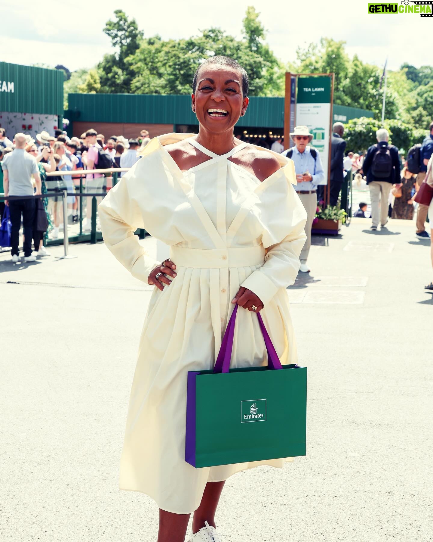 Adjoa Andoh - 13.5K Likes - A fabulous day yesterday watching the amazing women’s semi finals in the sunshine. In love with Paolini - quarter Ghanaian - I’m claiming her☺️. Huge thanks @emirates for a lovely day