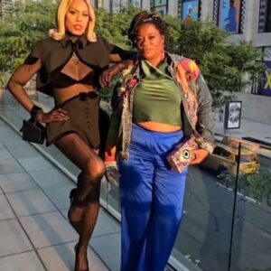 Adrienne C. Moore Instagram - Another highlight of the #iamcelinedion screening was getting to catch up with one of my favorite @oitnb queens, @lavernecox. Even dripped in @muglerofficial (which was stunning) it felt like the old days sitting in the hallways at work having a kiki. Love you, queen! You haven't changed one bit, only getting better.

Repost: @lavernecox