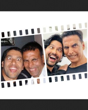 Aftab Shivdasani Instagram - First Photo taken 16 years apart (2008 & 2024). As you can see, nothing has changed 😁🤪. Thank you ‘Awara’ for ‘welcome’-ing this ‘Deewana’ to this ‘Paagal’ Jungle! 
#welcometothejungle 
@khan_ahmedasas 
@shairaahmedkhan 
#baseindustries