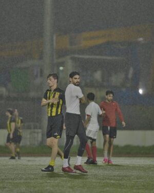 Ahan Shetty Instagram - Great game against @pericoherraiz and his team. They’ve come all the way from Spain to teach underprivileged children how to play football and help enhance their skills and love for the game. Thank you for doing what you do. Glad to have met such amazing people ❤️ @cooperacion_internacional_ong