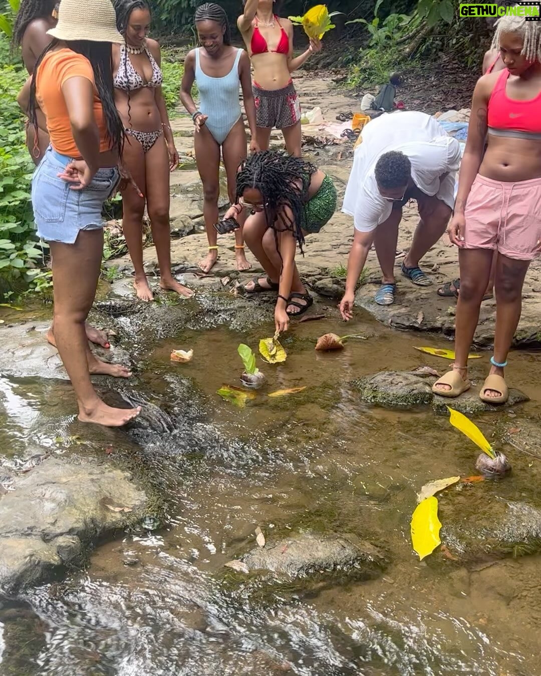 Ajani Russell - 2.6K Likes - Bliss is truly just eating a coconut you opened with only your hands under a waterfall.
I went on a very special retreat with @theintuitionschool.co last month. I attended as a cohost and a teacher but I learned so much on this trip I might as well have been a student. So many lessons and experience that will never be articulated because the land doesn’t speak english. This particular day at the waterfall I released something that no longer served me, I saw many lil frogs and I learned how to crack open a coconut on a rock (El saw me do this and said ‘damn you’re carribean af’ 😂) I reconnected with myself and my roots in ways I didn’t know I wanted but definitely needed. The first of many Costa Rica photo dumps. Can’t wait to share the rest with y’all. 🫶🏾