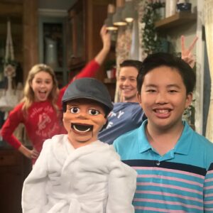 Albert Tsai Instagram - Have you ever done a three-legged race before? It took us 5 tries to stand still together🤣😜 Check out a brand new #CoopAndCami episode at 8:24pm tonight on #DisneyChannel #DisneyNOW #happyfriday