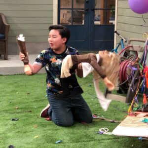Albert Tsai Instagram - We had so much fun filming this #CoopAndCami episode celebrating Cami’s 13th bday!! Swipe to see some #bts pics 😂 Tune in 8:25pm tonight to join the party with a special guest on #DisneyChannel #DisneyNOW 🎉🌟 @disneychannel