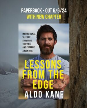 Aldo Kane Instagram - Excited to announce that the paperback addition of Lessons From the Edge is out on Thursday - I’ve included a new chapter exclusive to this paperback so pre-order now wherever you get your books! Thank you for all your amazing reviews, feedback, it means so much that it’s travelling far and wide