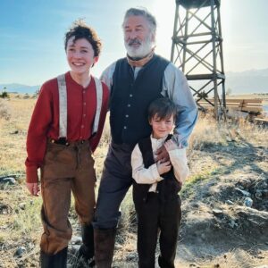 Alec Baldwin Instagram - On the movie set RUST. Easton made friends for life with Patrick and Alec Baldwin has been the kindest actor we have ever worked with. Easton misses you, Alec. 🖤 Thanks for being such a light and friend to him. 

My talented boys. Dalton appeared in the film, too (see him in picture 6 - he’s the handsome blonde).