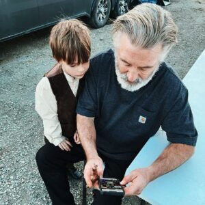 Alec Baldwin Instagram - On the movie set RUST. Easton made friends for life with Patrick and Alec Baldwin has been the kindest actor we have ever worked with. Easton misses you, Alec. 🖤 Thanks for being such a light and friend to him. 

My talented boys. Dalton appeared in the film, too (see him in picture 6 - he’s the handsome blonde).