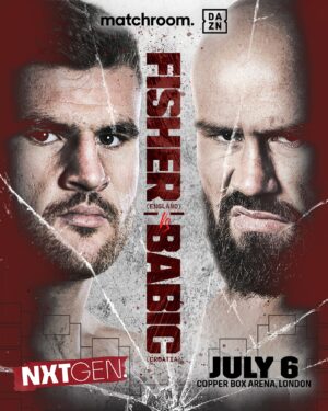Alen Babic Instagram - 🐂 ‘The Romford Bull’ meets ‘The Savage’ 😤

@johnnyfisher1 vs. @alenthesavagebabic goes down at @copperboxarena 🧨

#FisherBabic | July 6 | Live on DAZN