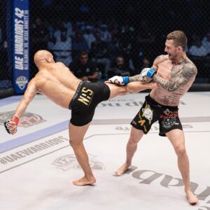 Ali Al-Qaisi Instagram - What a great memory to add to the books! Thank you so much to everyone was a part of this victory 🏆 Especially my wife, kids and family ❤️👨‍👩‍👧‍👦 
Continued thanks to➡️
▪️My Head coach and brother @troythefighterguy 🤝
▪️My brothers @naderqaisi @yaseen_combat and @fightsportsdeerfieldbeach team 
▪️My coaches @gesias & @danielmendes 
▪️My S&C team @ihpfit @jcsantanaihp @benji_vogel 
▪️My nutritional @powernutrition.e2p 
▪️My brothers and partners @ayman.sadieh @nasluxuryad for the best hospitality ever 🙌
▪️My big sponsor and supporter in both the good times and bad times. You’ve always been next to me and pushed me all the way to the top. My big brother @alex_frijat @zioals 
▪️My sponsor @meatmoot.uae 
▪️And last but definitely not least, a HUGE thank you to my @uae_warriors family and team🥷
The Royal Fighter👑
Free Palestine 🇵🇸 
Jordan first 🇯🇴