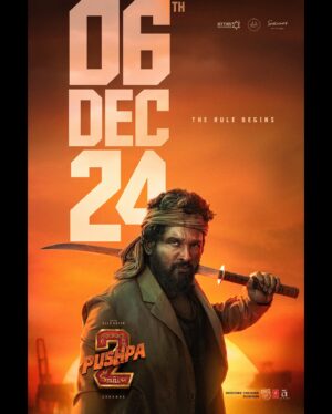 Allu Arjun Instagram - #Pushpa2TheRule in cinemas from December 6th, 2024.