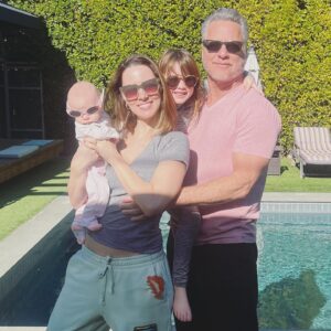 Alona Tal Instagram - Happy holidays from our family to yours out here in sunny cali. (Apologies to everyone in the east coast who are stuck in a literal ice storm… I’ll be joining you shortly. ) 😎😎🎄🎄🕎🕎 @marcos595