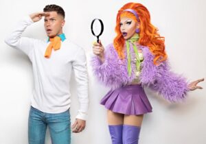 Alyssa Hunter Instagram - FRED & DAPHNE 👫🏼💜🔎👻 
#ScoobyDoo 🐾 

📸: @josephfrigo 
Hair and makeup: Me
 
#daphneblake #fredjones #scoobydoo #Halloween #characters #cartoonnetwork #Mistery #ghostadventures #DragRace #rupaulsdragrace #happyhalloween
