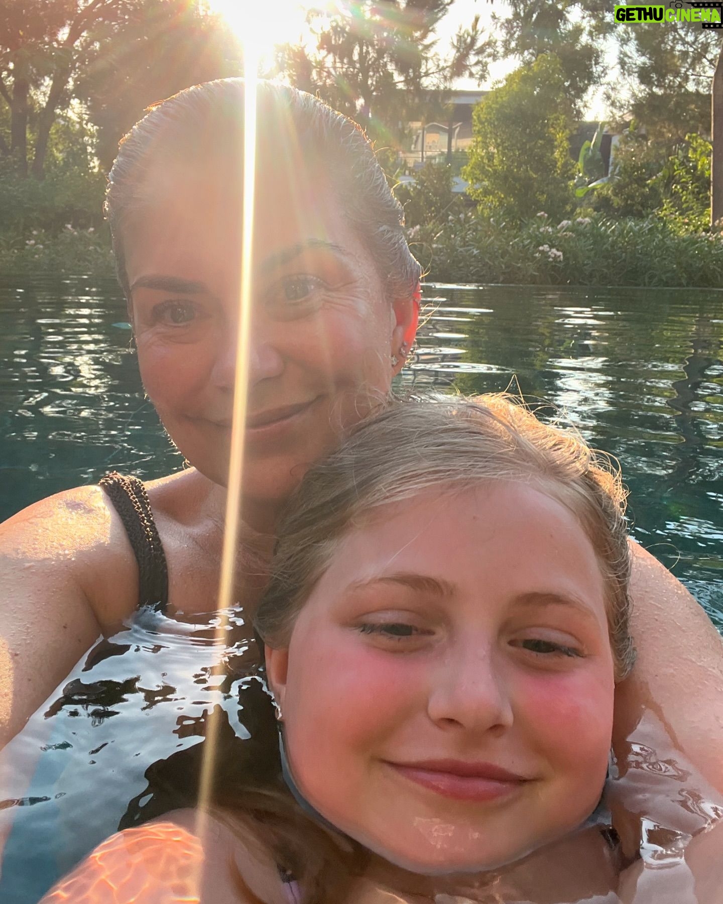Amanda Lamb - 5.4K Likes - Bloody hell I wish we could have summer holidays forever… first day included manky rescue cats, me trying to steal an 8ft inflatable flamingo and getting busted by a very angry Russian…. All in all it’s an amazing start… girls are happy… I am happy…