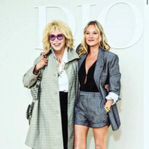 Amanda Lear Instagram - With Kate for DIOR show #katemoss #dior #kimjones #fashionweek #