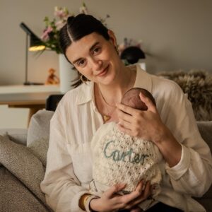 Amy Corbett Instagram - Introducing the newest member of the LEGO Masters Family - our gorgeous baby boy, Carter 🩵👶🩵
We’ve had the BEST 2 weeks getting to know you so far, little guy. Mummy&Daddy couldn’t be more proud and can’t wait to watch you grow up and go on lots of adventures together 🥰