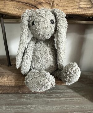 Amy Huberman Instagram - Dear internet peoples/Angela Lansbury-Jessica Fletcher legend heads 🙌❤️ The missing fugitive bunny has been located and returned and is now under house arrest for the foreseeable eternity. I’m going to strap an electronic ankle parole monitor on his daft adorable fluffy worn to fooook ankle. Thank you for your help!

This guy has had more returns than Home and Away has had Pippas. He’s been lost more than 7,456 times (Central Statistics Office). Flung out of buggies, wedged behind walls, excavated  from under layers of sedimentary rock, stranded on Jupiter. 
Lost him once for a day and found him in a jar of noodles. He also had a two day layover in Dublin airport solo (and didn’t even give himself a glow up in Duty Free. I mean this guy is a fool)

Always loved the idea of how cute it was; the attachment to these teddies, but it’s a constant horror movie moment when you realize they’re missing and then the 😱 😱😱😱😱😱😭😭starts. 

And so now I’ve told Brian he has to keep his bunny at home and take one of the other ones with him when he goes out.