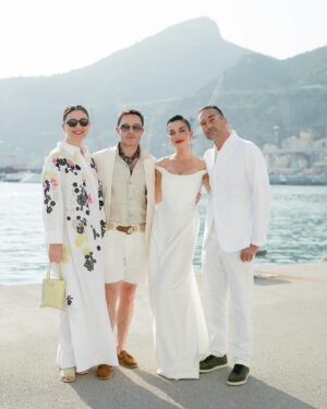 Amy Jackson Instagram - Sailing into forever with you…

The first evening of our wedding celebration was a dream - Neapolitan street food and sushi by the epic Michelin Star chef Salavtore Lazzetta @rearrestaurant , never ending Spicy Margaritas, and dancing under the stars with our favourite people in the world.

📷 @corbingurkin