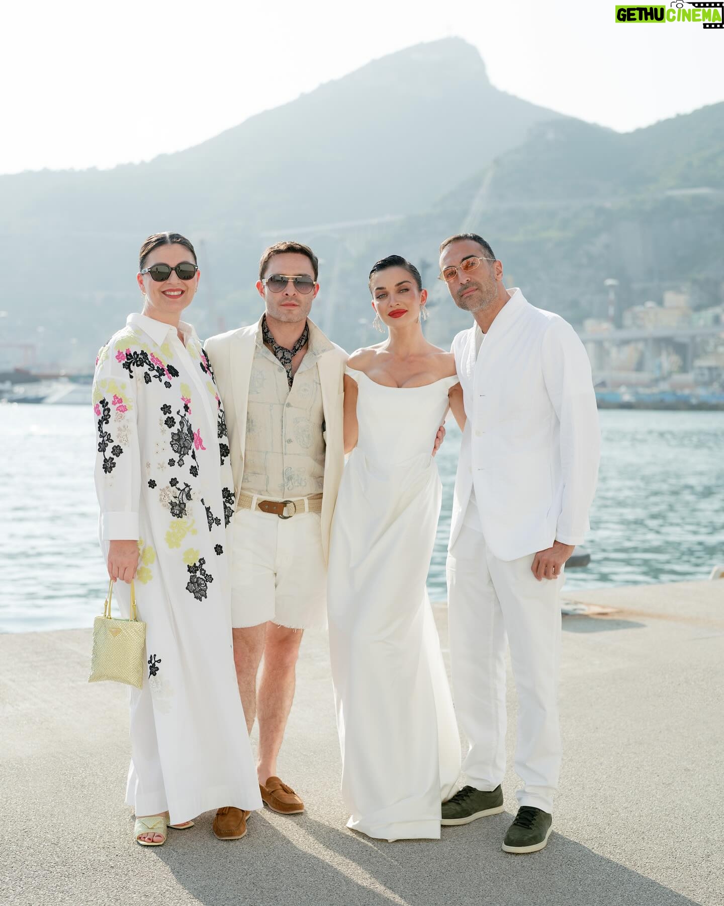 Amy Jackson - 1.4 Million Likes - Sailing into forever with you…
The first evening of our wedding celebration was a dream - Neapolitan street food and sushi by the epic Michelin Star chef Salavtore Lazzetta @rearrestaurant , never ending Spicy Margaritas, and dancing under the stars with our favourite people in the world.
📷 @corbingurkin