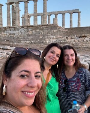 Ana Navarro Instagram - I’ve seen some beautiful sunsets in my life. By far the most memorable have been in Africa and in Greece. Very lucky to be seeing it again at The Temple of Poseidon in Siuonio, Greece. @anamariag.u, @treehouseacupuncturemiami and I met in third grade at the Sacred Heart and have been friends-like-family since, through ups and downs, joys and sadness. We first took a girls-trip when we all turned 50, and committed to making time to do it again. So here we are, embarking on another adventure, and promising to make new memories and celebrate 45 years of sisterhood. Take a little time to be with your friends and enjoy the view. 🌅

PS - @americanair lost some of our bags. So you might be seeing the same clothes over & over.