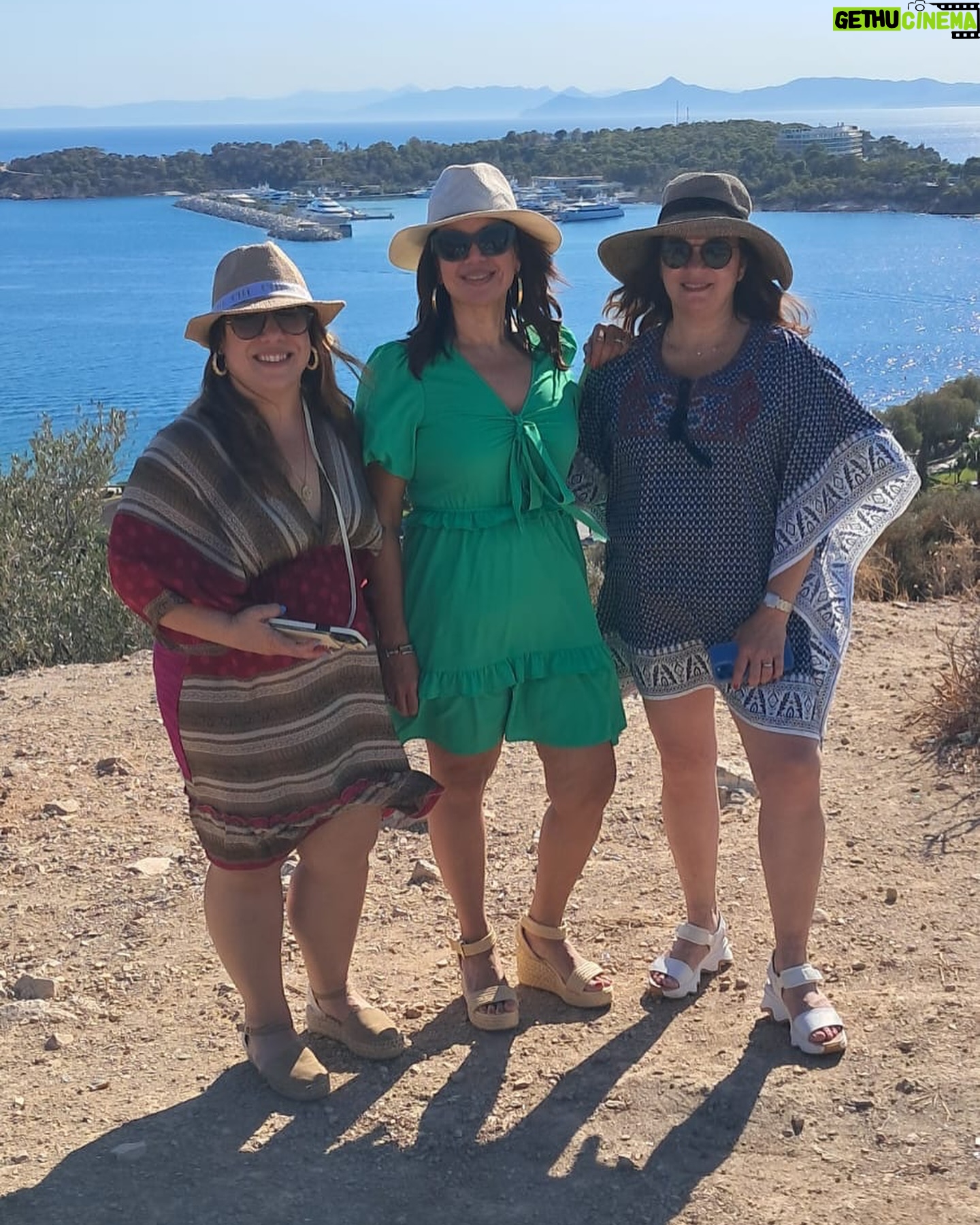 Ana Navarro - 23.4K Likes - I’ve seen some beautiful sunsets in my life. By far the most memorable have been in Africa and in Greece. Very lucky to be seeing it again at The Temple of Poseidon in Siuonio, Greece. @anamariag.u, @treehouseacupuncturemiami and I met in third grade at the Sacred Heart and have been friends-like-family since, through ups and downs, joys and sadness. We first took a girls-trip when we all turned 50, and committed to making time to do it again. So here we are, embarking on another adventure, and promising to make new memories and celebrate 45 years of sisterhood. Take a little time to be with your friends and enjoy the view. 🌅
PS - @americanair lost some of our bags. So you might be seeing the same clothes over & over.