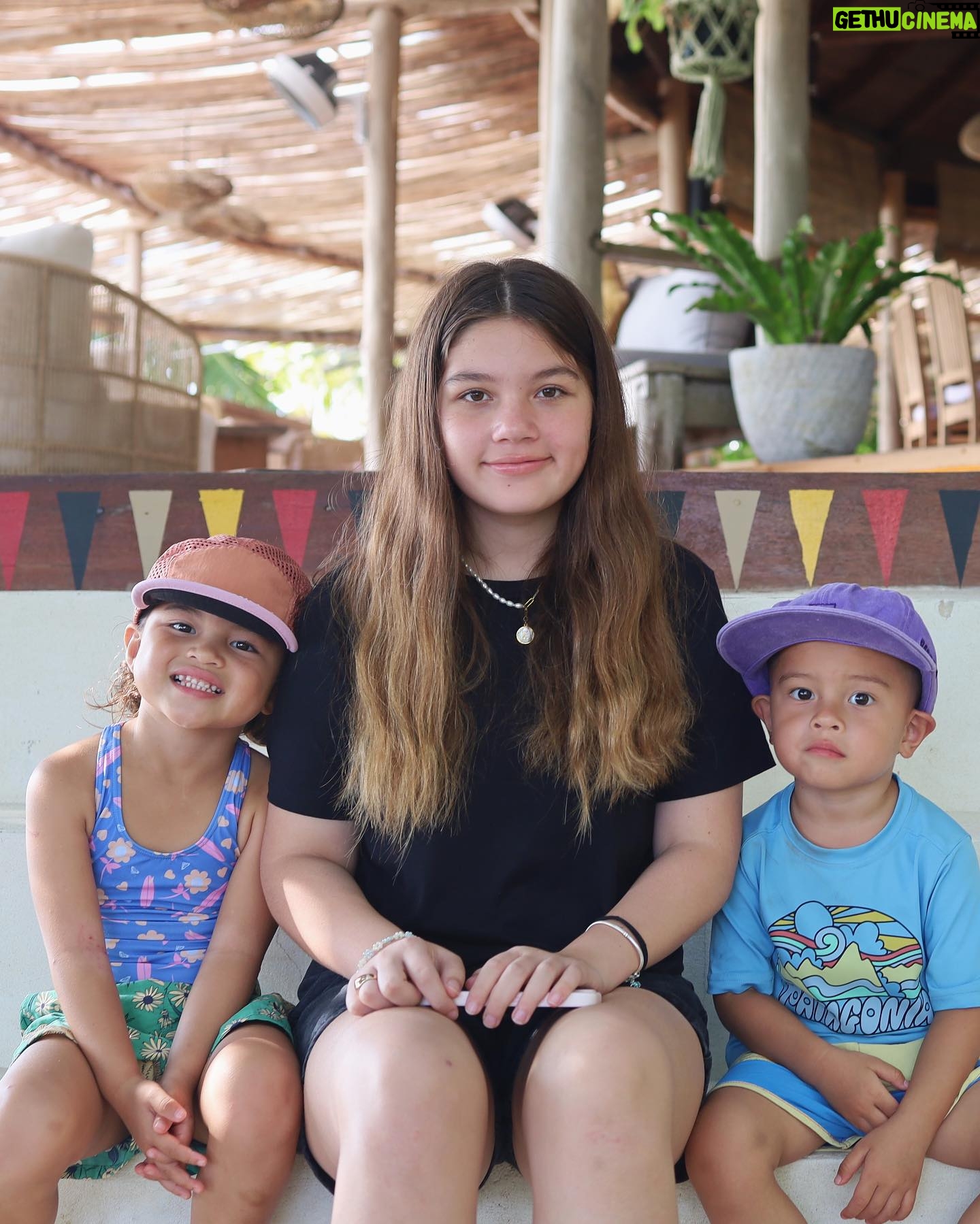 Andi Eigenmann - 156.9K Likes - Too many adorable pics from our Mentawai trip that I'd love to post.🌺 here's probably the most decent photo of all of my 3 kids together.💕