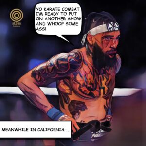 Andre Ewell Instagram - 🥋 This superhero is one call away @karatecombat 👀 violence and excitement guaranteed on any card
•
•
#karatecombat #karate #andreewell #karatekid #cobrakai #superhero #marvel #comics #artwork #graphics #fighterlife #fighter #bantamweight #mma #martialarts #taekwondo