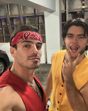 Andrés Mejía Vallejo Instagram - Happy birthday Matador Andrew @matadorandrew You’re an amazing friend. Everyone please help me wish Matador a happy bday. Grateful to call you hermano. 

For more stages together🎶 🎤 Feliz cumpleaños! 🎈🎈