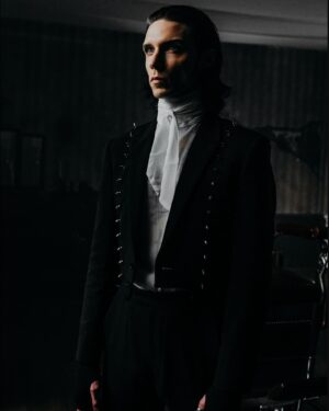 Andy Biersack Instagram - My earliest memory of being scared is hearing “The Ballad of Sweeney Todd” from the original 1979 cast recording. I was both terrified and fascinated by Len Cariou’s portrayal. As a kid, I learned all the lyrics to songs like ‘Johanna’ and ‘My Friends’ and would sing them constantly. The 2007 film by Tim Burton only deepened my obsession and it became my dream to play Sweeney Todd in some capacity. The “Bleeders” music video fulfills this wish in so many ways. A huge thank you to @jensennoen and his incredible team for creating my favorite video we have ever done, to @erikron for helping us craft the song, to my BVB brothers for their passion, creativity and constant hard work, our label @spinefarmrecords for their full fledged support and belief in the concept, and to all of YOU for making it possible for us to do this in the first place. This project is a dream come true.

All BTS photos by @anabeldflux 
Director: Jensen Noen Producers: Phoenix Vaughn   Ruth Devereaux   Ashley Haines
Executive Producers: Frank Borin   Ivanna Borin Production Company: Blesscode Entertainment Production Designer: Albina Kim Director of Photography: Powell Robinson VFX: Alex Verenchyck   Tilt VFX
Colorist: Joseph Bicknell at Company 3
Costume Designers: Orchid Satellite   Elias Martinez Art Directors: Arthur Guimares   Shoaib Shawl 1st AD: Tiffany Waxler Crane Op: Eli Franks Stunt Coordinator: Max Heavenrich Makeup Designer: Sheila Bond
BVB Makeup Artist: Nikki Hernandez Hair Stylist: Phil Saunders BVB Jackets: Saints of the Undead Gaffer: Nate Thompson
Key Grip: Adam Shambour CAST:
Young Sweeney: Carl Eilers Policeman: Al Burke Priest: Robert Sisko Judge: Joseph Lopez Young Girl: Cali Kira Mother: Saskia Baurr