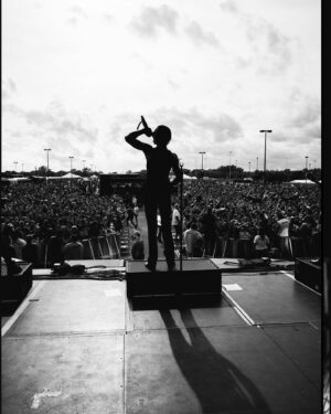Andy Biersack Instagram - Thank you Columbus. I’ve been playing on these festival grounds since I was 19, grew up a couple hours away and went to @columbuscrew games at this stadium as a kid with my dad. It’s always an honor and a privilege to get to sing for you🖤 @sonictemplefestival 

@shawnbrandonmedia