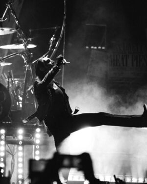Andy Biersack Instagram - Swing it to the skies 🔪
@blackveilbrides #bleeders out now🩸

📷 @shawnbrandonmedia