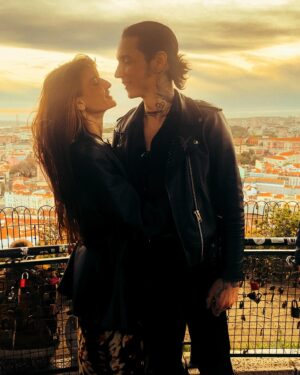 Andy Biersack Instagram - Heart and Soul🖤
Happy 8 Years to my world @lilithczar
“With you I don’t hear the minutes ticking by
I don’t feel the hours as they fly
I don’t see the summer as it wanes
Just a subtle change of light upon your face”
