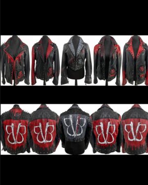 Andy Biersack Instagram - Thank you for the tremendous response to the #Bleeders music video and single! I wanted to take a second to thank @saintsoftheundead for his incredible creative execution of our performance jackets worn in the video. I’ve attached my original design sketches here and you can see the evolution that everything went through as well as Lee’s final work in the last slides. Sketching out concepts and world building is one of my greatest joys in relationship to the visual and theatrical side of what we do and I feel so fortunate to have the opportunity to work with incredible people like Lee and so many others. Go check out all of Saints of the Undead’s work!

BTS photos by @anabeldflux 

Bleeders streaming everywhere!