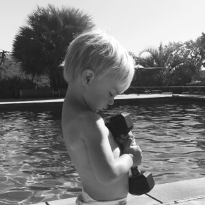 Andy Puddicombe Instagram - Harley getting zen with his breathing as we get ready for some underwater exercise with the awesome @lairdhamiltonsurf and @gabbyreece - thanks guys, we loved it! ❤️✌️