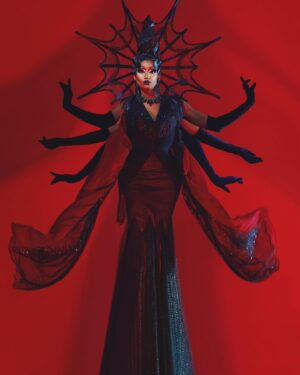 Angeria Paris VanMicheals Instagram - 🕷️🖤🕷️

Dress: @realdominocouture 
Hair: @kkstart.wig 
Photos: @ericrichardmagnussen