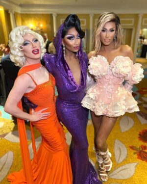 Angeria Paris VanMicheals Instagram - GLAAD MEDIA AWARDS 2024 PHOTO DUMP 💜
#allstars9 ##Pressweek 

Gown: @dhaleterdesign 
Hair: @_hairwitch