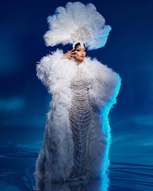 Angeria Paris VanMicheals Instagram - Diamonds & Pearls 💎

Gown: @vee.monique 
Headdress and coat: @fantasyfeathersnyc 
Hair: @_hairwitch 
Photos: @ericrichardmagnussen