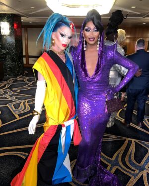 Angeria Paris VanMicheals Instagram - GLAAD MEDIA AWARDS 2024 PHOTO DUMP 💜
#allstars9 ##Pressweek 

Gown: @dhaleterdesign 
Hair: @_hairwitch