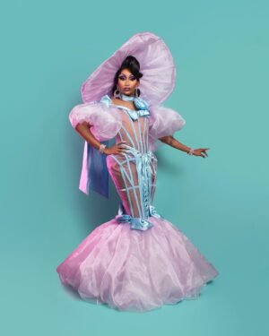Angeria Paris VanMicheals Instagram - “Le Southern Belle” 💜💙

Dress by @howiebofficial 
Hair by @_hairwitch 
Photo by @davidelaffe