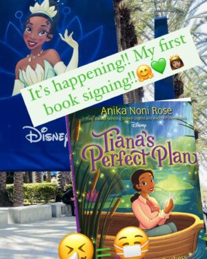 Anika Noni Rose Instagram - IT’S HAPPENING!!! My first book signing for Tiana’s Perfect Plan! 

I’m so excited and I can’t wait to meet you all! 

A word of caution, I’m at the tail end of some cooties. I’m no longer contagious (thank you anti-biotics!!), but if you are feeling concerned or if you are at ALL under the weather PLEASE wear a 😷 and let’s keep some distance while we love up on each other. 

My asthmatic Princess lungs can’t take the big C🦠

Let’s keep each other safe and well! See you very soon!!
🥰👸🏽💚

#D23 #PrincessTiana #TianasPerfectPlan #BookSigning #Kidlit

🤧=😷=💚