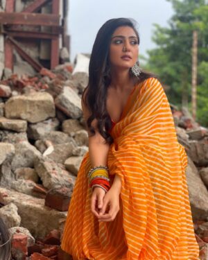 Anjali Tatrari Instagram - 🧡

📸 - @anusoru kaafi aesthetic 🤭🧱 

#anjalitatrari